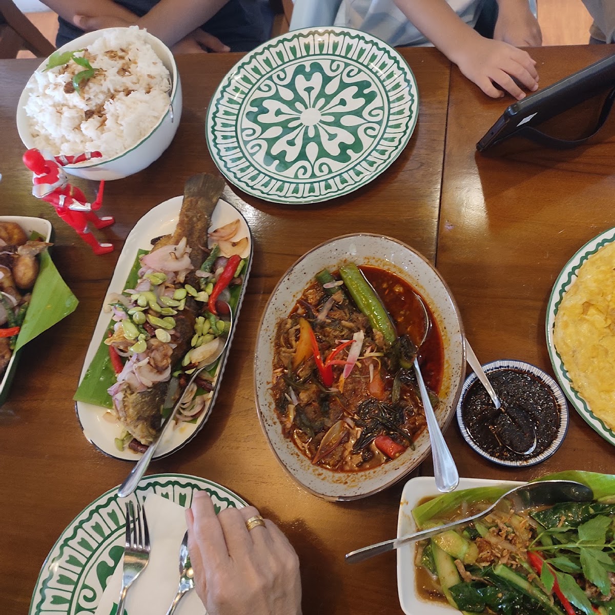 Food and table setting at Peria TTDI in Kuala Lumpur